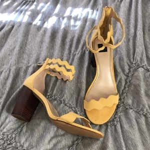 Yellow heels - SIZE 8 - WORN ONCE